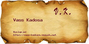 Vass Kadosa névjegykártya